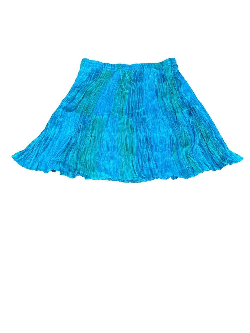 Broomstick Cotton Collections Etc. Blue Teal Boho Peasant Tie-Dye Skirt Size XL